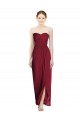 Buy Strapless Sweetheart Long Chiffon Bridesmaid Dress UK